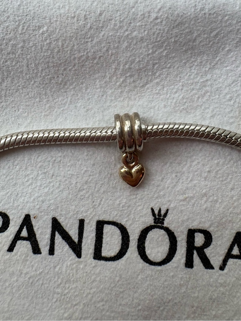 PANDORA Retired Puffed Heart Charm 790173